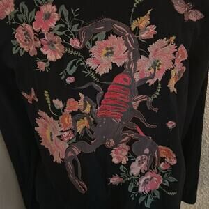 Topshop Black Floral Scorpion Embroidered Long Sleeve Top 6 Dopamine Festival